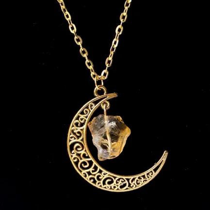 Ювелирные изделия hzew Sun Moon Подвеска из золотого натурального камня Сейлор Мун