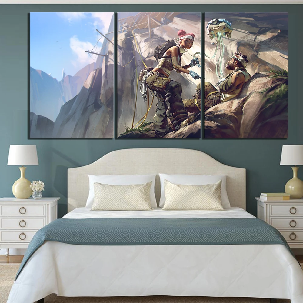3 шт. рисунки из мультфильмов видеоигры Apex Legends художественные работы настенные