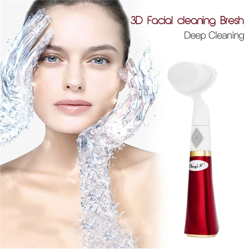 Battery Powered Electric Facial Cleanser Cleansing Brush Ultrasonic