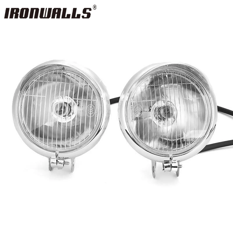 ironwalls 12v universal motorcycle headlight passing fog motorcycle passing lights