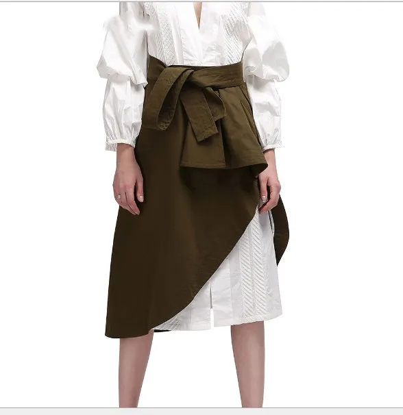 LIGE Высокая талия завернутый кусок галстука с сплошной цвет Нерегулярные женская сумка летняя пляжная юбка для лета юбка