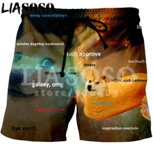 LIASOSO Животные волк собака кошка Лев Kawaii 3D принтом Короткие штаны унисекс Битник Милый Забавный шорты хорошее качество топы G1514