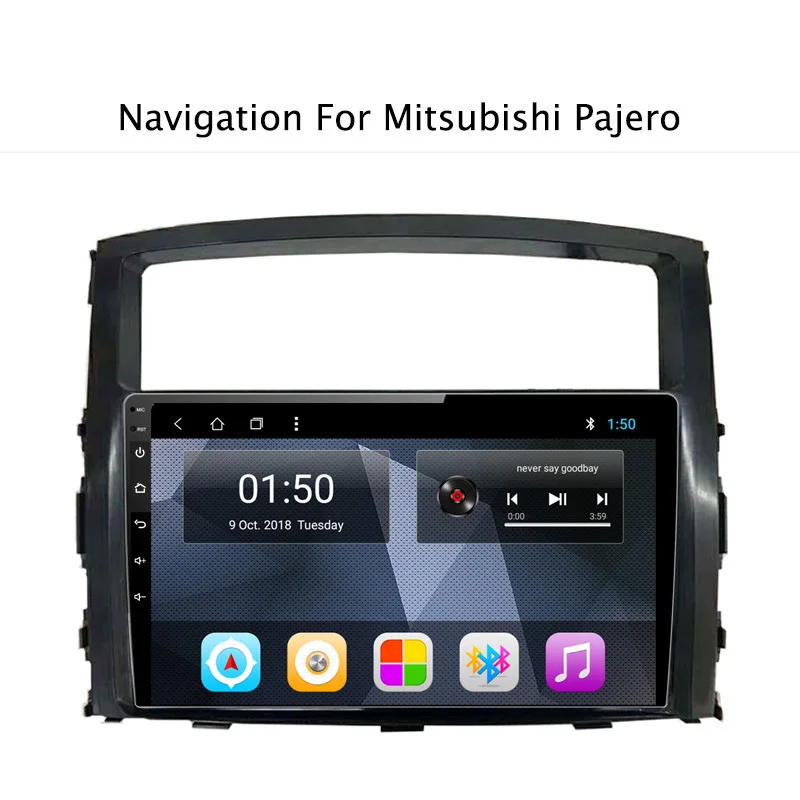 Discount NAVITOPIA 9inch 2G RAM 32G ROM Android 8.1 Car DVD Multimedia GPS Navigation for Mitsubishi Pajero 2006 2007 2008 2009 2010 2011 0