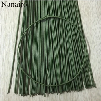 

50pcs Iron Wire Garland Branches Fitting DIY Wreath Supplies Artificial Flower For Wedding Home Decoration Mariage Flores Plant