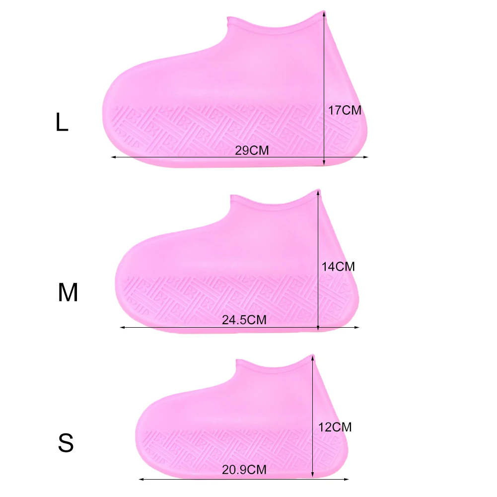 New 1 Pair Reusable Shoes Cover Non-slip Waterproof Silicone Shoes Protectors Gray Blue Elastic Shoes Cover Shoes Accessories