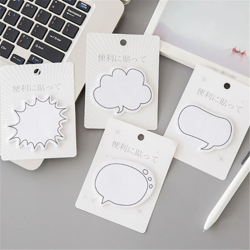 2pc Speech Bubble Shaped Cute Sticky Notes Novelty Sticky Note Pad Tk 