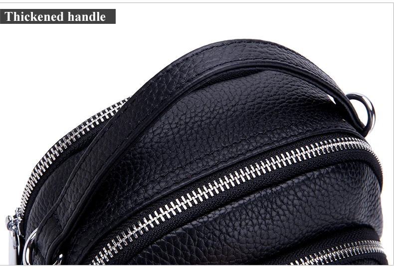 Lomelobo Women Genuine Leather Handbags Lady Litchi Pattern Shoulder Bag Casual Totes & Crossbody bags Female Girl Messenger Bag 2019 HBL222 Details (08)
