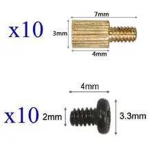 10x Standoffs (3x4mm) and Screws for Board Mount CCTV AHD TVI CVI 1080P IP WIFI IR Cameras