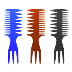 3 в 1 гребень для волос вьющиеся волосы кисточки салон парикмахерские укладки широкий и тонкий зуб пластик Инструменты для укладки волос
