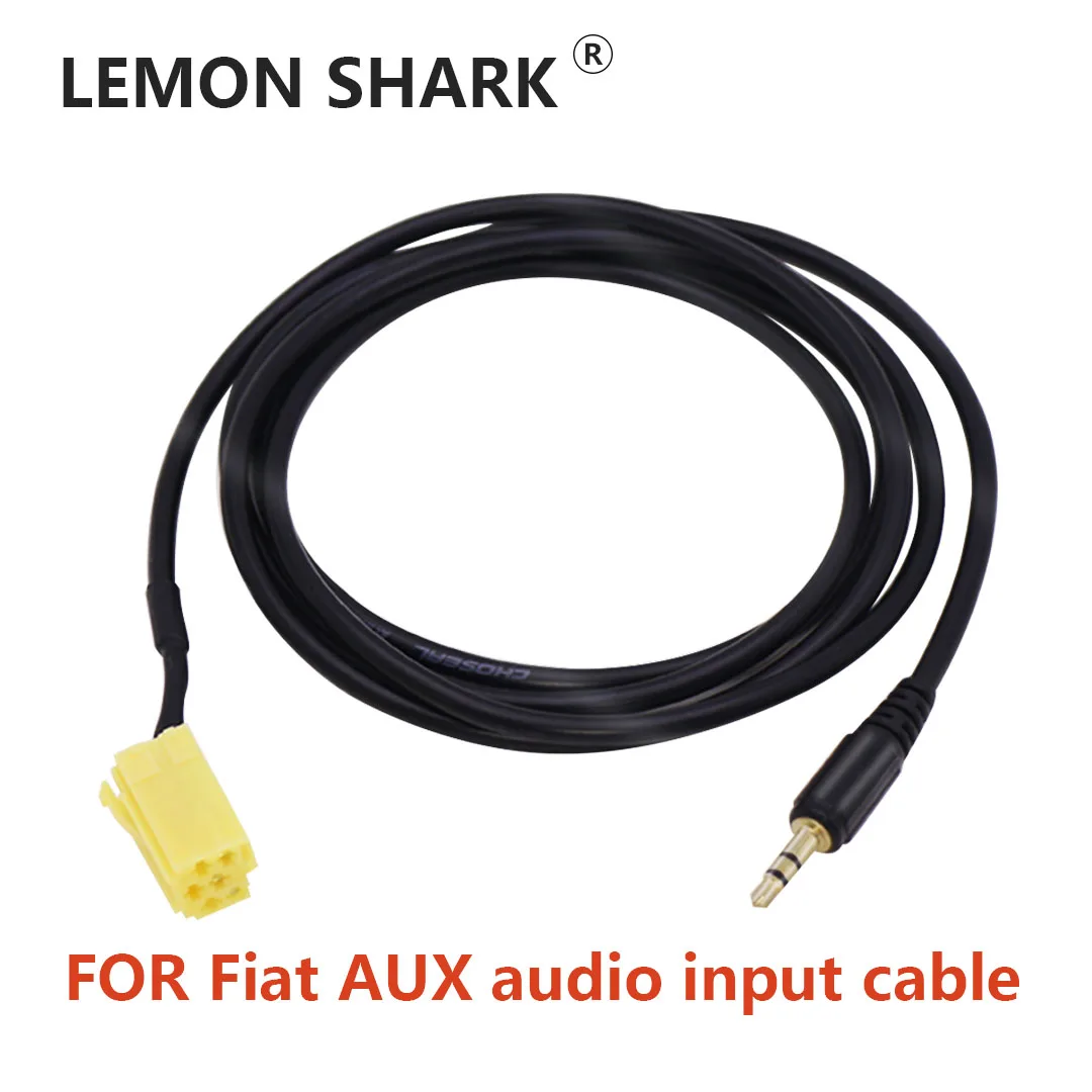 

AUX Audio Input Cable Adaptor 3.5mm Jack to ISO 6Pin Connector For Fiat Grande Punto Al-fa 159 Car Stereo Audio Player