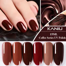 KANIU Nails 15 мл УФ-гель для ногтей кофе Высококачественная серия чистых цветов УФ-эмалированный Гель-лак УФ-клей Гель-лак