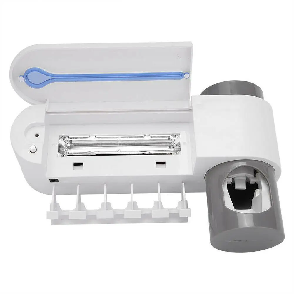 Автоматический диспенсер для зубной пасты, УФ-светильник, Ультрафиолетовый стерилизатор для зубной щетки, держатель для зубной щетки, гигиенический очиститель полости рта, антибактериальный