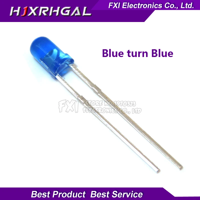

100pcs Blue light-emitting Blue turn Blue 3mm led new original