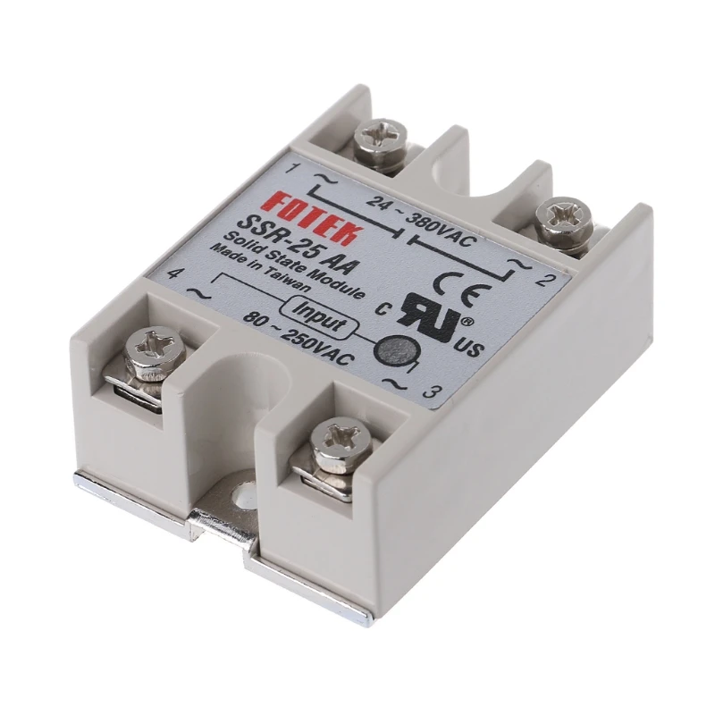 

Solid State Relay Module SSR-25 AA 25A 250V 80-250V AC Input 24-380V AC Output #Aug.26