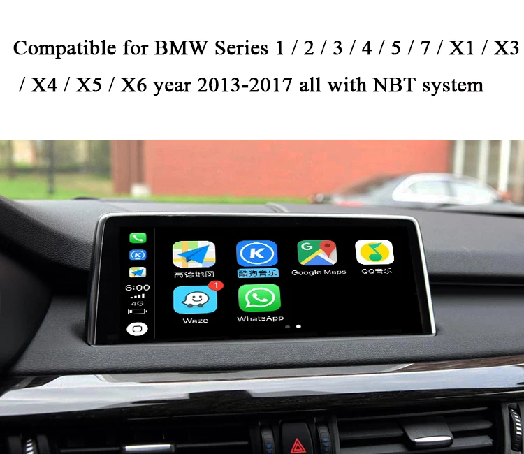 Excellent 2019 iPhone Streaming Music Whatsapp iMessage Maps App Siri CarPlay For BMW X1 F48 2012-2017 6