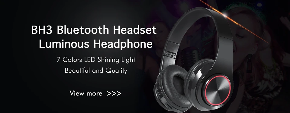Stereo Bass Headphones Over ear bluetooth headphone noise canceling bluetooth headset cloth earphones with microphone For Phone (1)