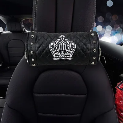 Корона вышивка алмазы авто подголовник автомобиля подушка для шеи универсальная