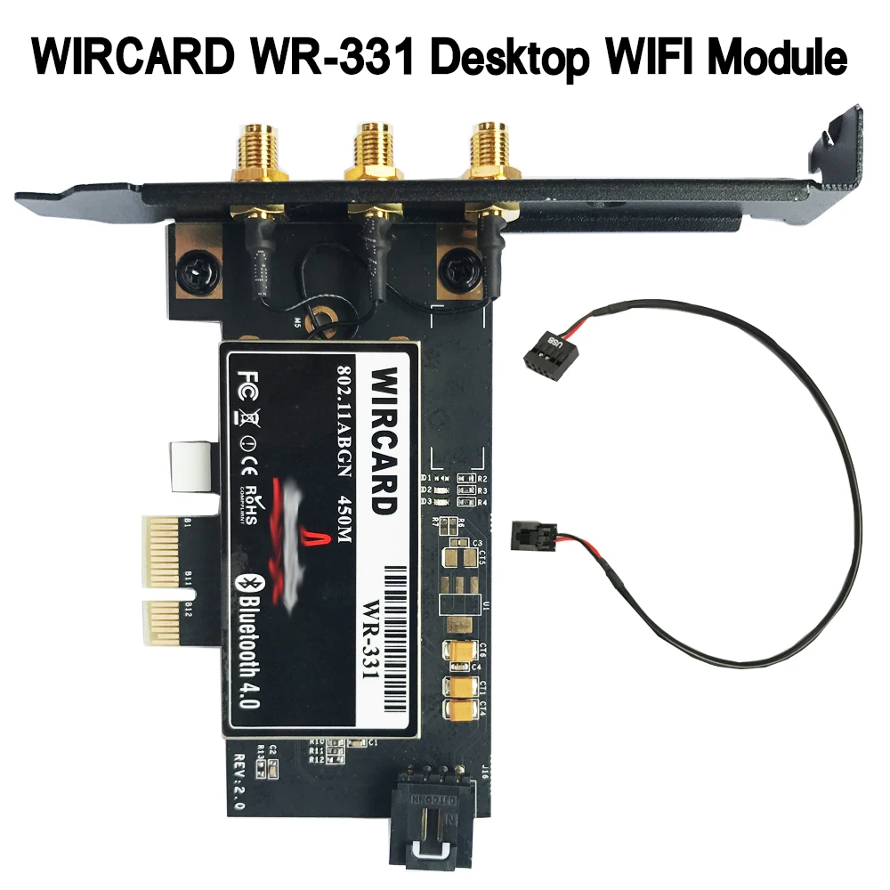 

WIRCARD WR-331 BCM94331 Dual Band WIFI Module PCI-EX1 WIFI Card For Desktop 450Mbps For hackintosh