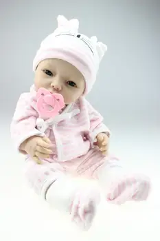 

40cm Can IntoThe Water Realistic Doll reborn Full Silicone Reborn baby dolls Handmade Girl Gift Toys For Kids bebe bonecas