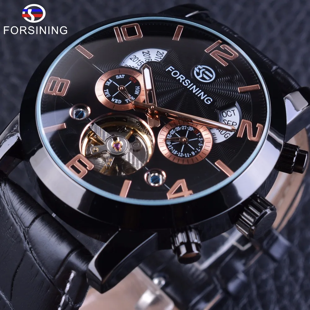 Forsining 2017 Liminous Hands Tourbillion font b Mechanical b font Watch font b Mens b font