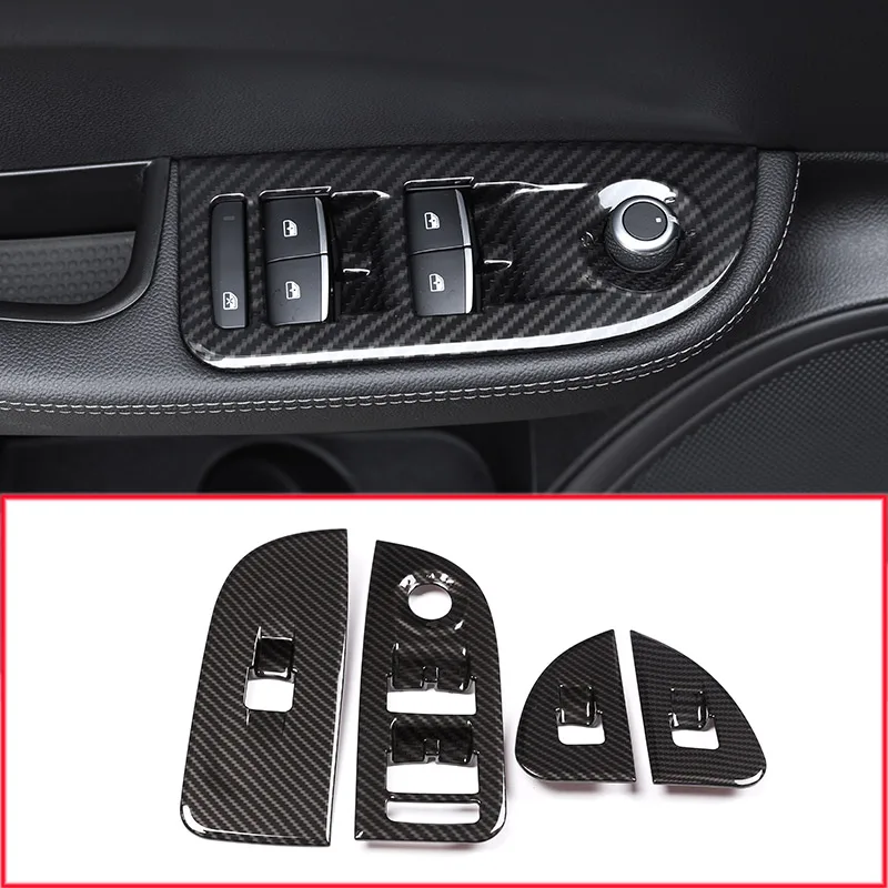 Углеродное волокно стиль для Alfa Romeo Giulia автомобильный ABS хром задний ряд держатель чашки рамка Крышка отделка аксессуары для интерьера - Название цвета: 1