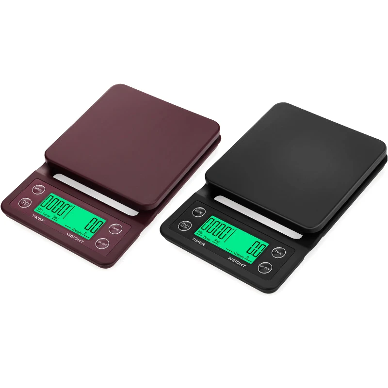 

1 Pcs Electronic Coffee Scale Portable with Timer LCD Digital Weighing Tool for Kitchen HTQ99