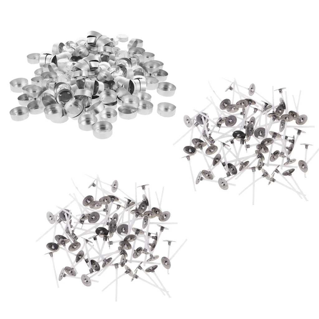 400pcs Candle Wick Tea Light Holder Case Aluminium Container DIY Candle Mold