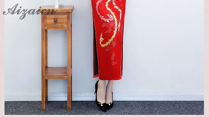 Бархат зима Qipao современный длинный рукав китайский свадебное платье Cheongsam дизайн Восточный стиль платья для женщин традиционная одежда