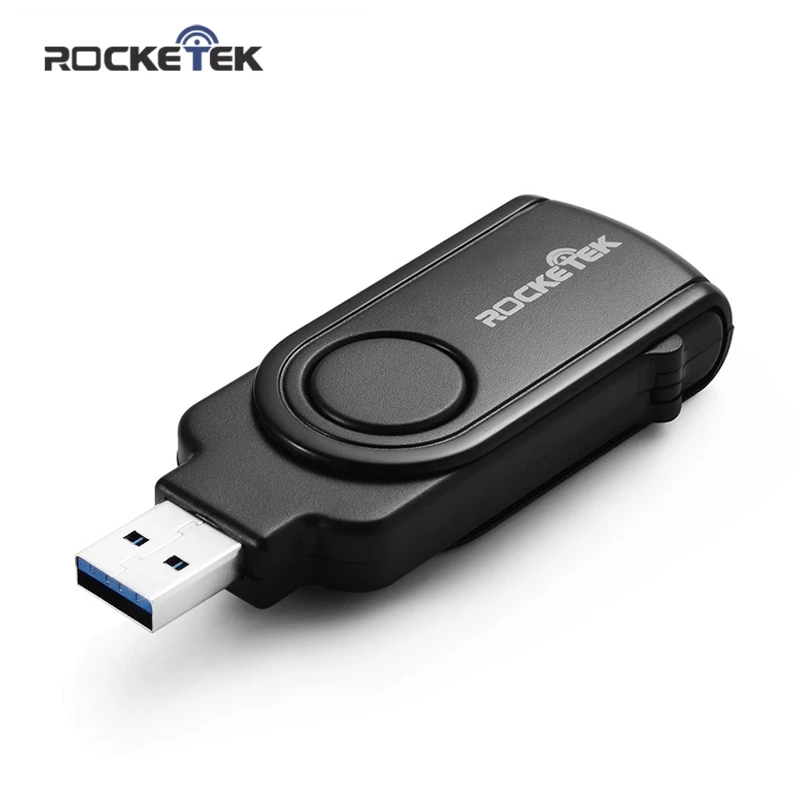 Rocketek Высокое качество usb 3,0 мульти 2 в 1 устройство для чтения карт памяти Адаптер для SD/TF micro SD для ПК компьютер ноутбук аксессуары