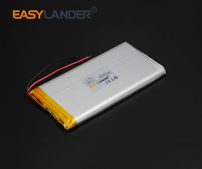3 7 V 6000mAh 7256110 полимер литий-полимерный аккумулятор для GPS PSP DVD PAD Электронная книга