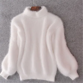 

fashion women Winter new Korean version of the Lantern sleeves imitation velvet sweater pullover sweater women