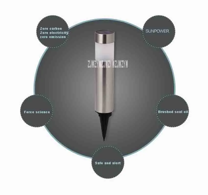 6 шт./лот Новый SB1262 Солнечный Открытый Сад Путь Газон Свет Нержавеющая сталь Солнечный Свет Пала теплый белый Солнечный декоративные лампы