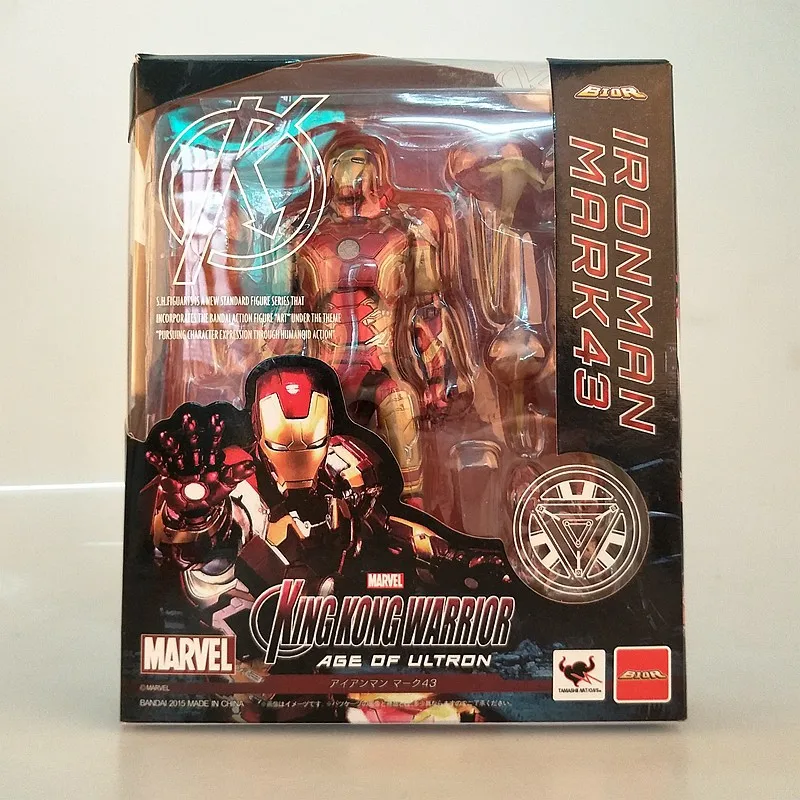 Железным человеком MK43 красный фигурка shf фигурку 1/8 Масштаб Окрашенные рис золото