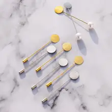 10 unidades/lotes Ródio/Ouro Liga Pinos Broche de Pérolas de Imitação Para DIY Handmade Vestido de Lapela Broches de Jóias Achados Acessórios