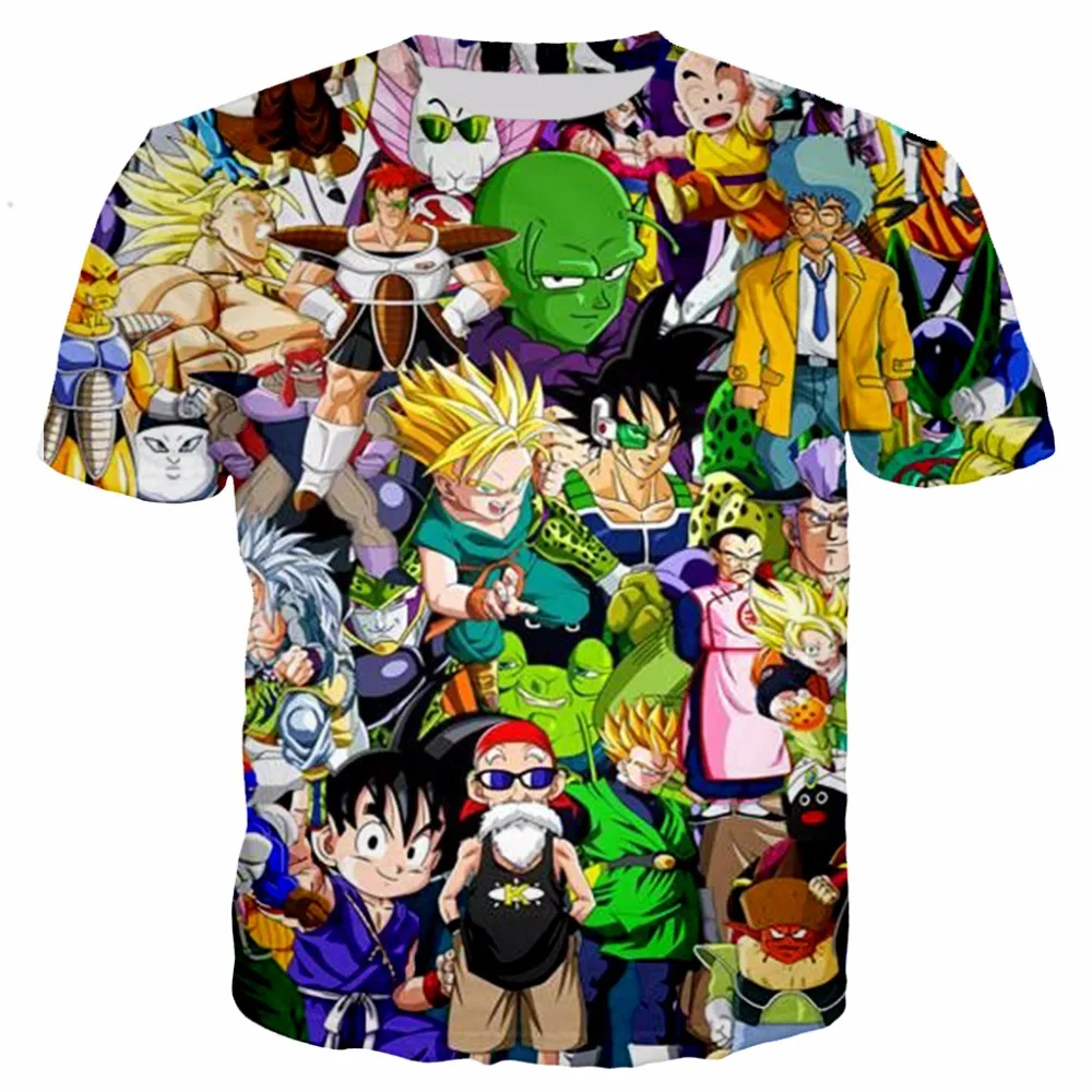 

PLstar Cosmos Anime Goku Casual T shirt Dragon Ball Z Kids 3D Print T-shirt Summer child tees boys Harajuku t shirts Plus Sizes