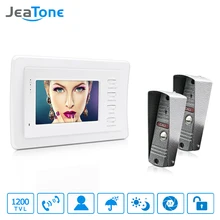 JeaTone 4 HD Wired Video Door Phone Video Door Bell Intercom kit White Monitor Manual