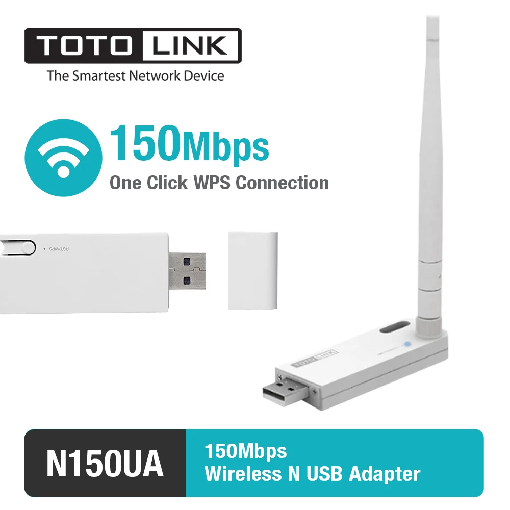 TOTOLINK N150UA 150Mbps USB WiFi Adapter, USB WiFi Card with WPS button