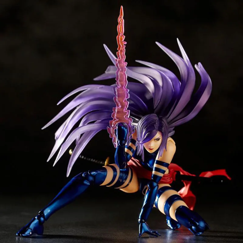 Yamaguchi Revoltech Psylocke Variant X-men Series 10 ПВХ фигурка игрушка кукла подарок