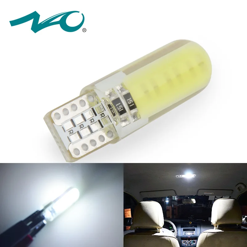 

t10 led w5w led car lamp trunk light led lamp for Auto interior Light 12V COB Turn Side Clearance reading reverse bulbs 1pcs NAO