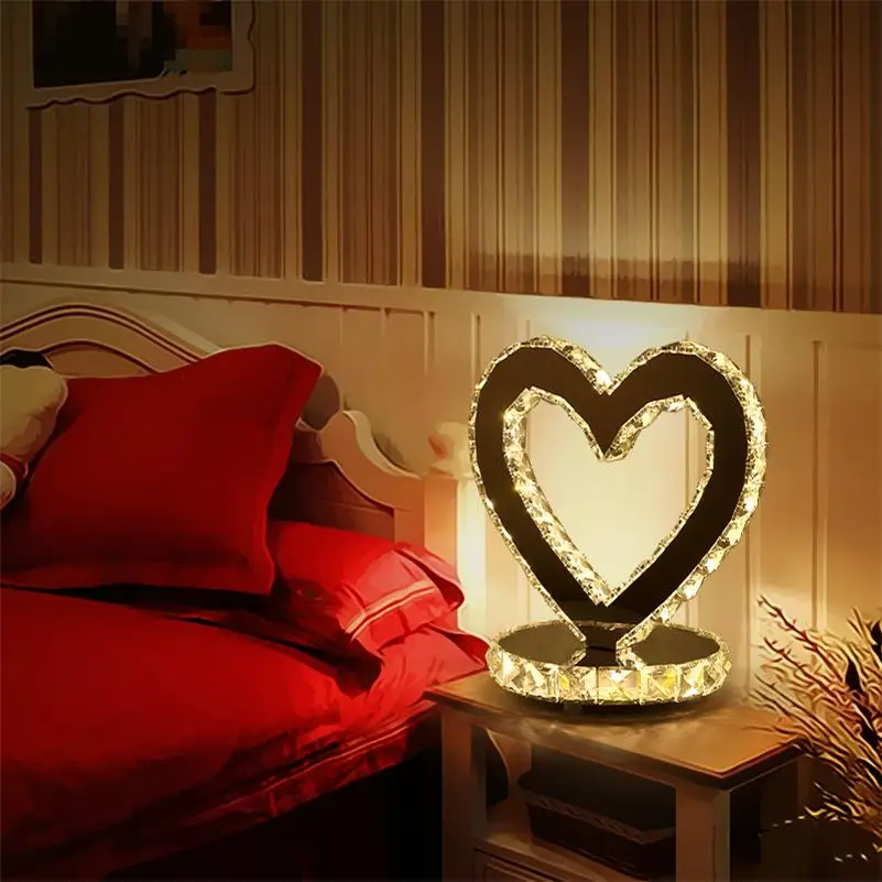 Прозрачная Янтарная Хрустальная настольная лампа Abajur Luminaria de Mesa Lampara LED Escritorio