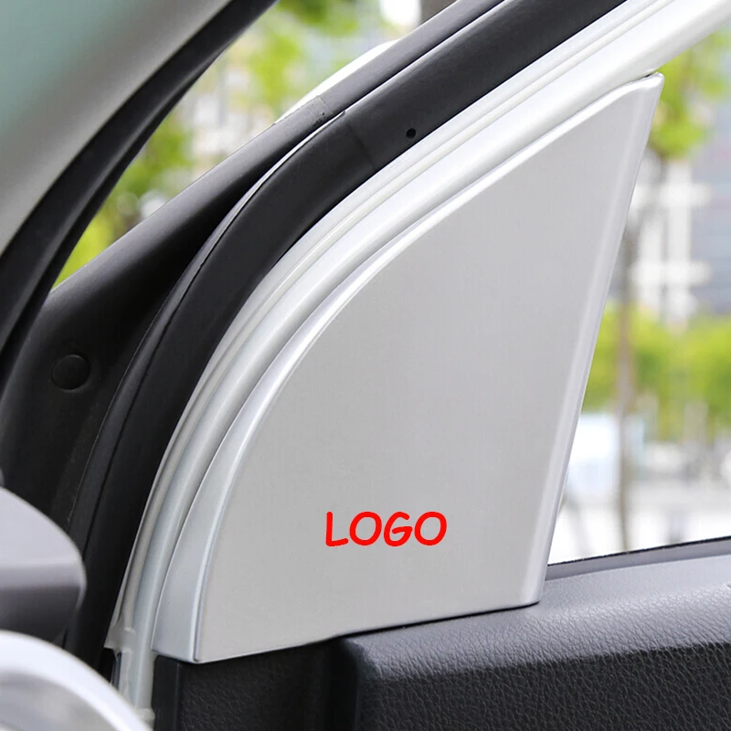 

For Toyota RAV4 RAV 4 2016 2017 2018 ABS Matte/Red Car interior A-pillar Speaker horn ring Cover Trim Frame Accessories 2pcs