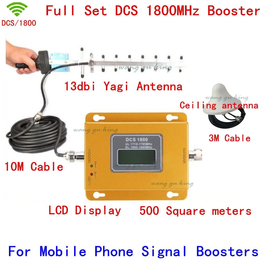 Полный комплект ЖК дисплея 70дБ 500 квадратных метров DCS booster 4G 1800 Mhz Мобильный