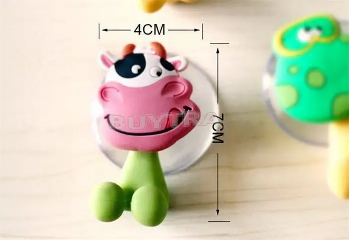 Animal Cute Cat Rabbit Pig Cow Frog Cartoon Suction Cup Toothbrush Holder Bathroom Accessories Set Wall Suction Holder Tool Animal Cute Cat Rabbit Pig Cow Frog Cartoon Suction Cup Toothbrush Holder Bathroom Accessories Set Wall Suction Holder Tool
