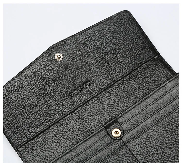 Fashion luxury Long Women Wallets Coin Pocket Multi-function Hand bag Bifold Hasp Female Dollar Bag Girl Natural Genuine Leather  612