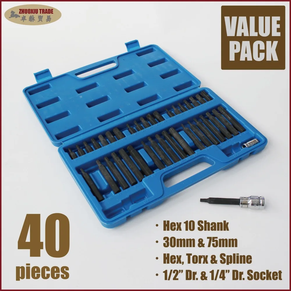 Impact Hex Allen Torx Star Spline 12 points Bits 1/2" 1/4" Drive Socket