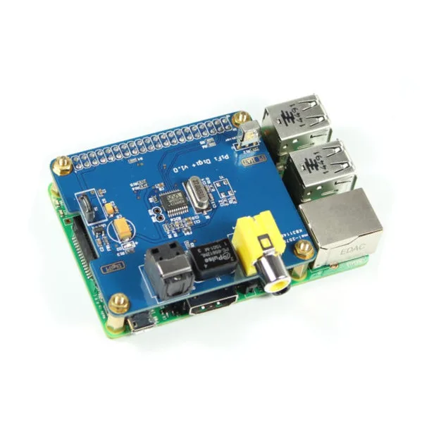 Fibra Óptica Hifi Digi Mais Cartão de Som Digital I2s Spdif com Estojo para Raspberry pi Acessórios p/ quadro de demonstração - Imagem 2