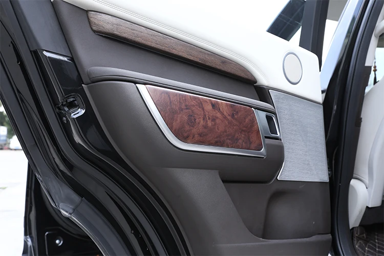4 предмета в комплекте, розы и древесины для Land Rover Discovery 5 L462 ABS внутренняя отделка дверей Панель накладка Запчасти для авто