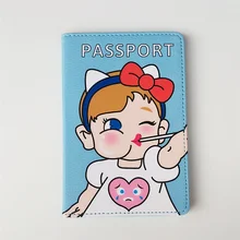 Cutee Baby бренд из искусственной кожи для девочек, Обложка для паспорта для путешествий, Женская визитница, держатель для билета