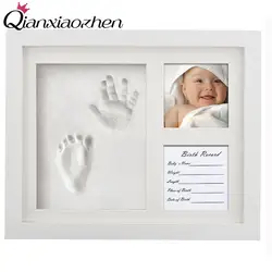 Qianxiaozhen Новорожденный ребенок DIY отпечаток руки отпечаток ноги фоторамка младенца рамка нетоксичные отпечатки пальцев чернильный коврик