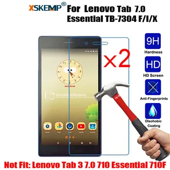 

XSKEMP 2Pcs/Lot Explosion-proof 9H Tempered Glass For Lenovo Tab 7 Essential TB-7304 F/I/X HD Tablet Film Screen Protector Cover